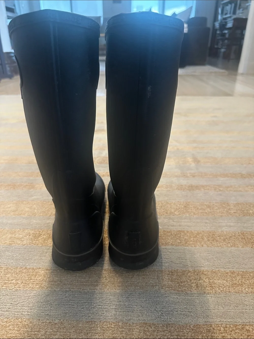 Classic Black Waterproof Rubber Rain Boots